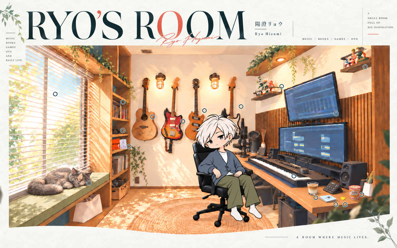 リョウの部屋の全景